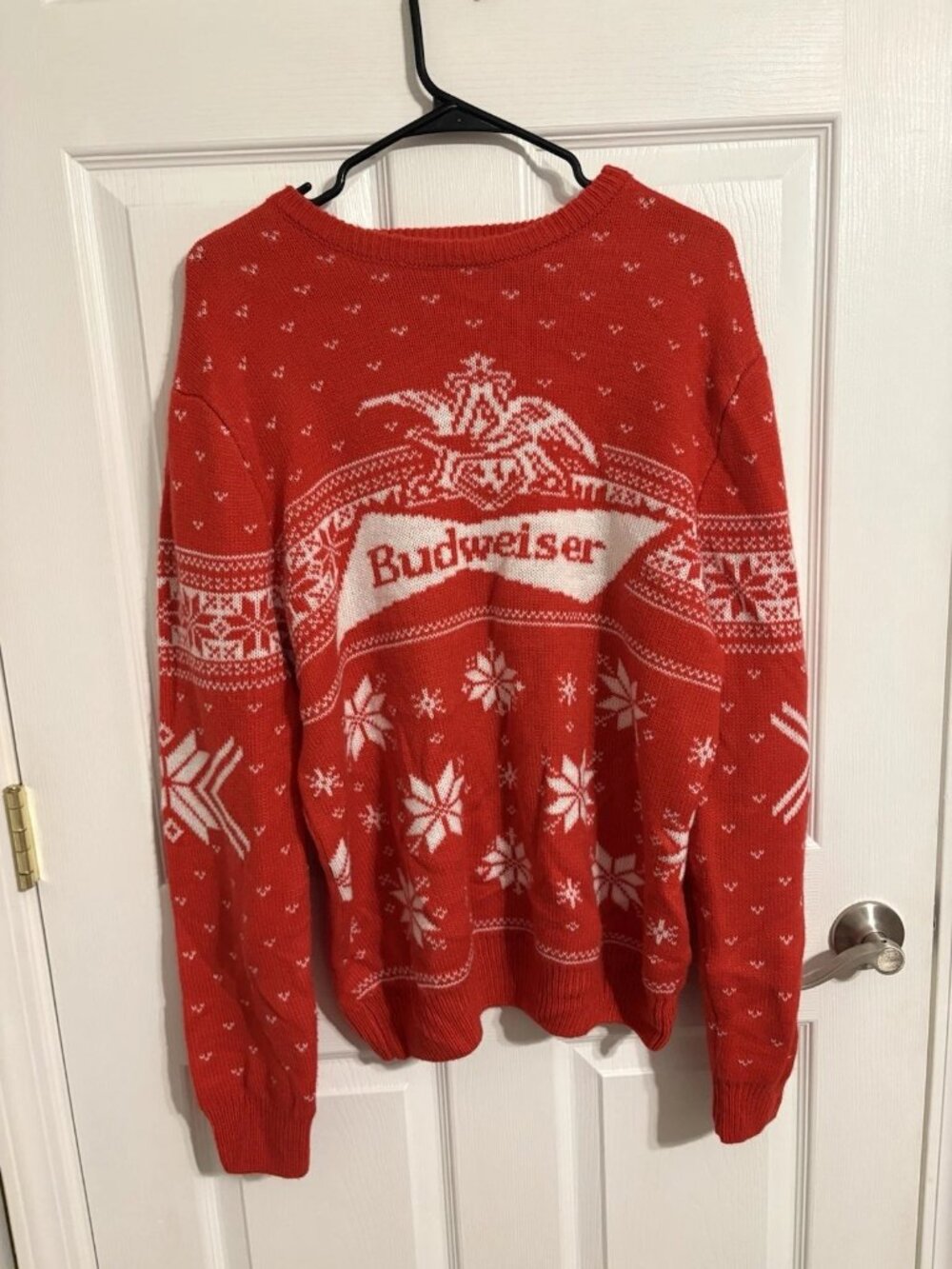Budweiser Ugly Christmas Sweater Mens L